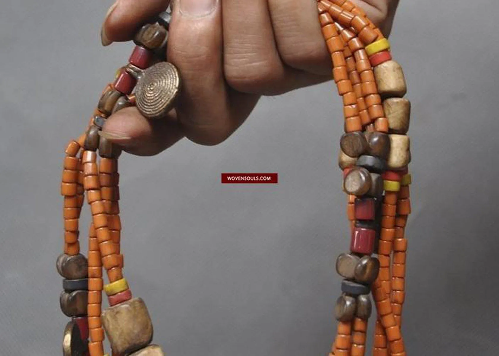 1243 SOLD Old Naga Tribal Heirloom Bead Necklace