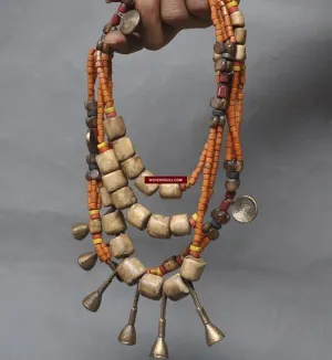 1243 SOLD Old Naga Tribal Heirloom Bead Necklace