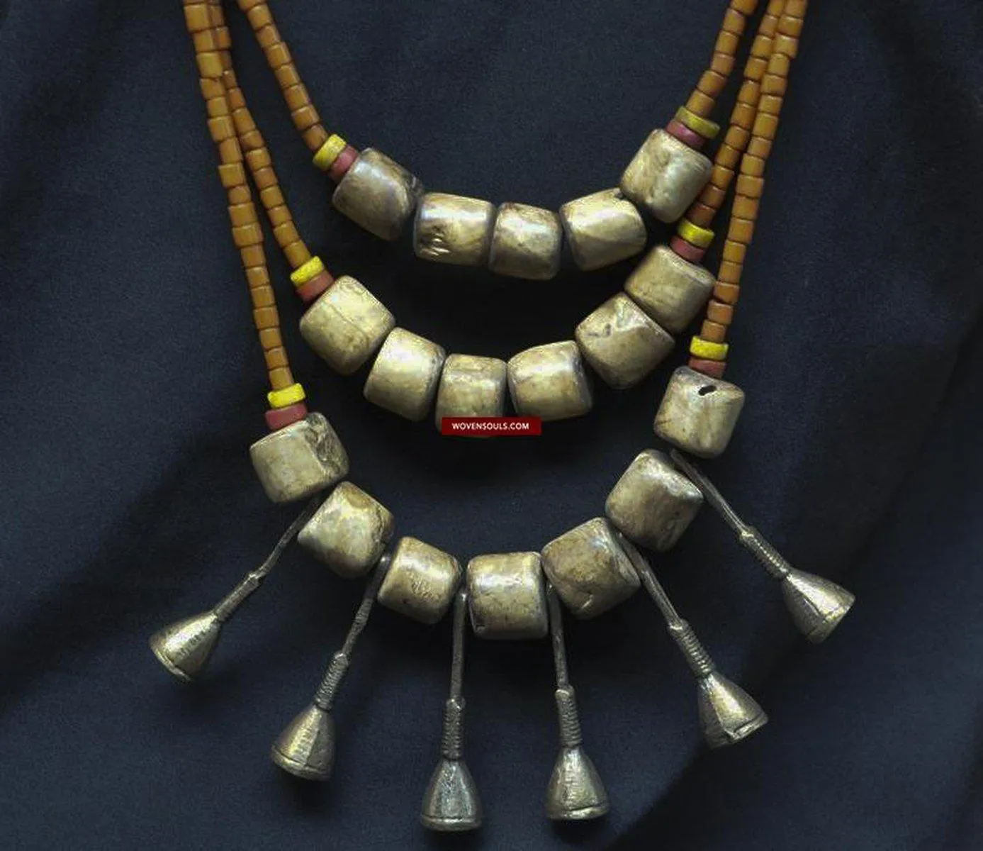 1243 SOLD Old Naga Tribal Heirloom Bead Necklace