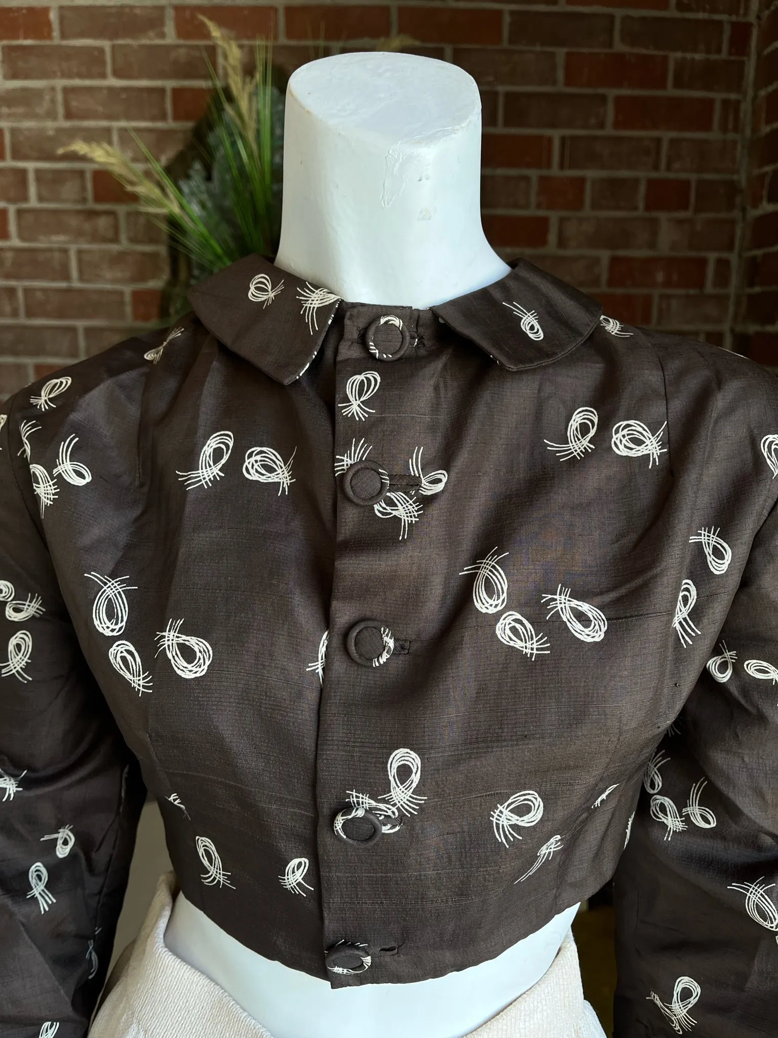 1950s Silk Cropped Bolero