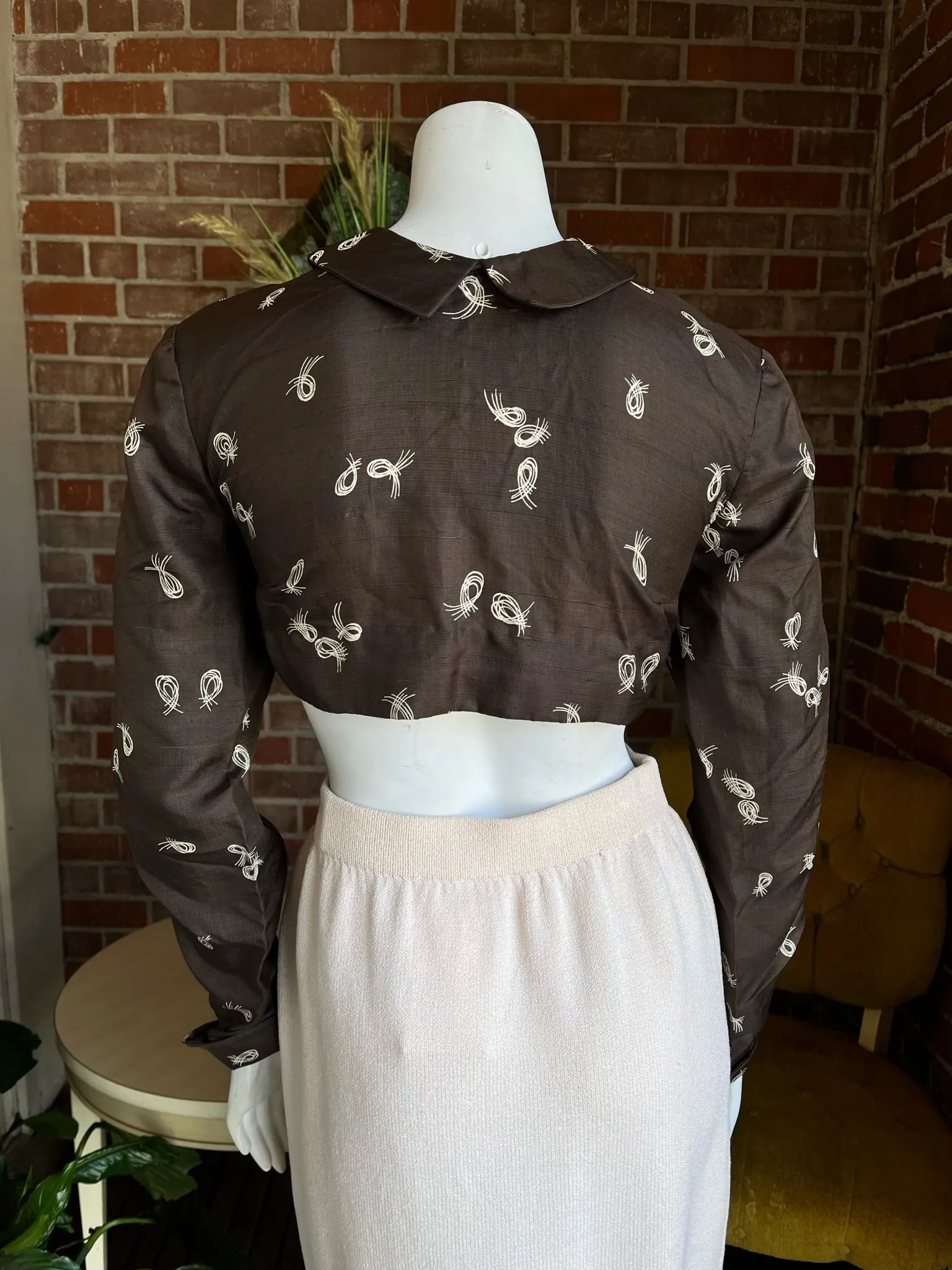 1950s Silk Cropped Bolero