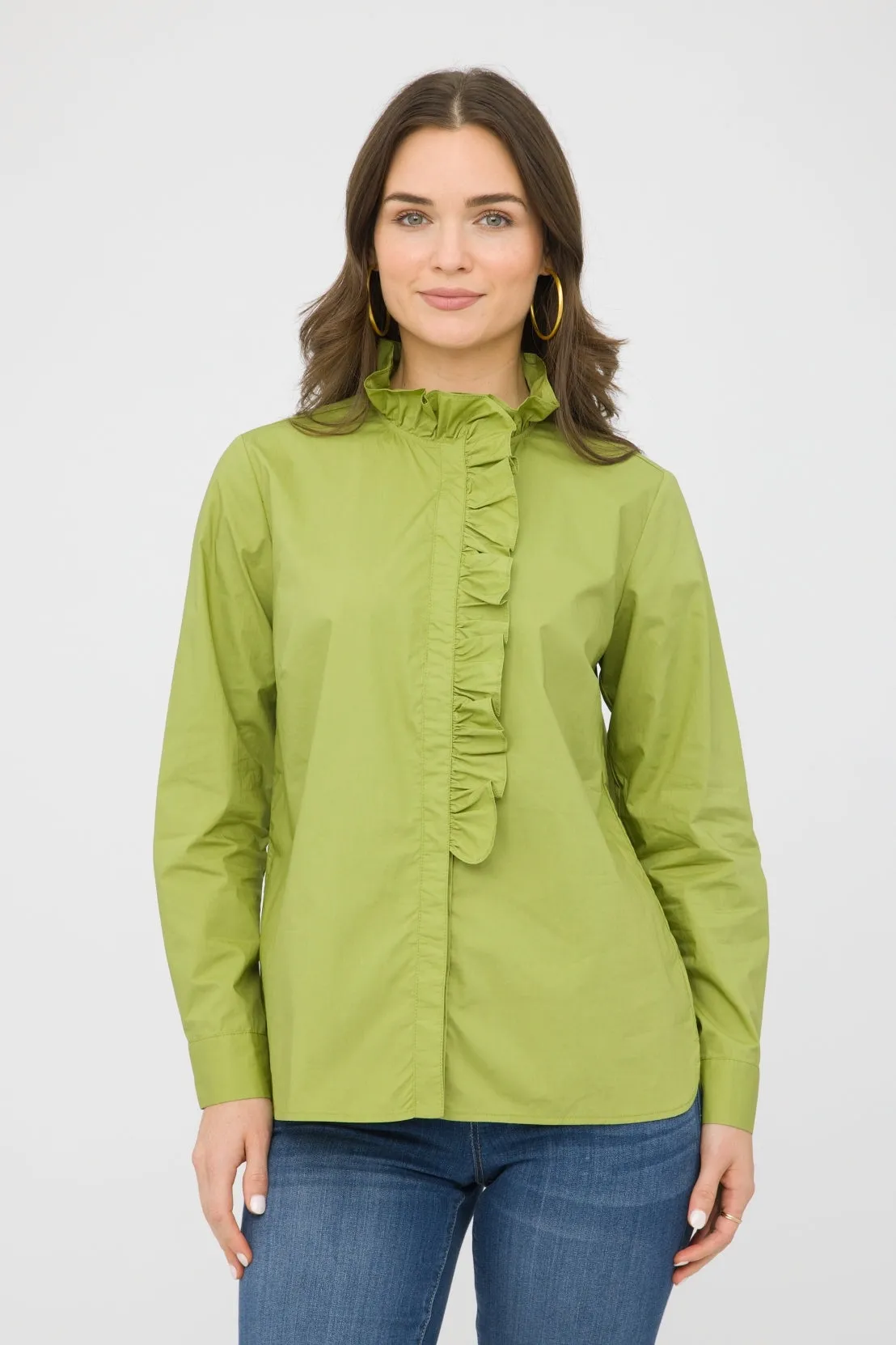 27" Classic Shirt with Ruffle Collar