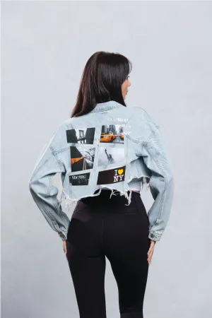 A DAY IN NEW YORK Crop Denim Jacket