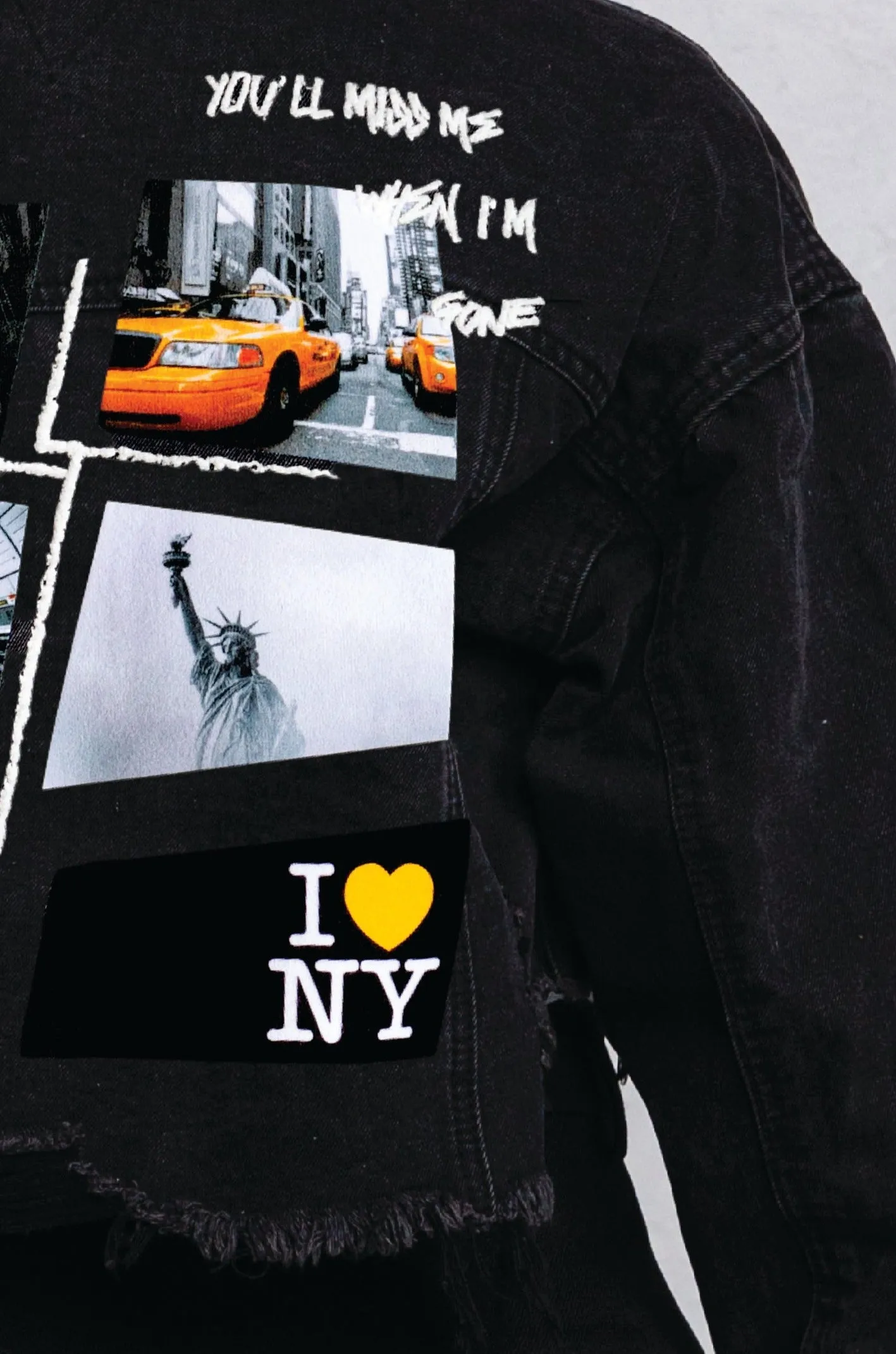 A DAY IN NEW YORK Crop Denim Jacket