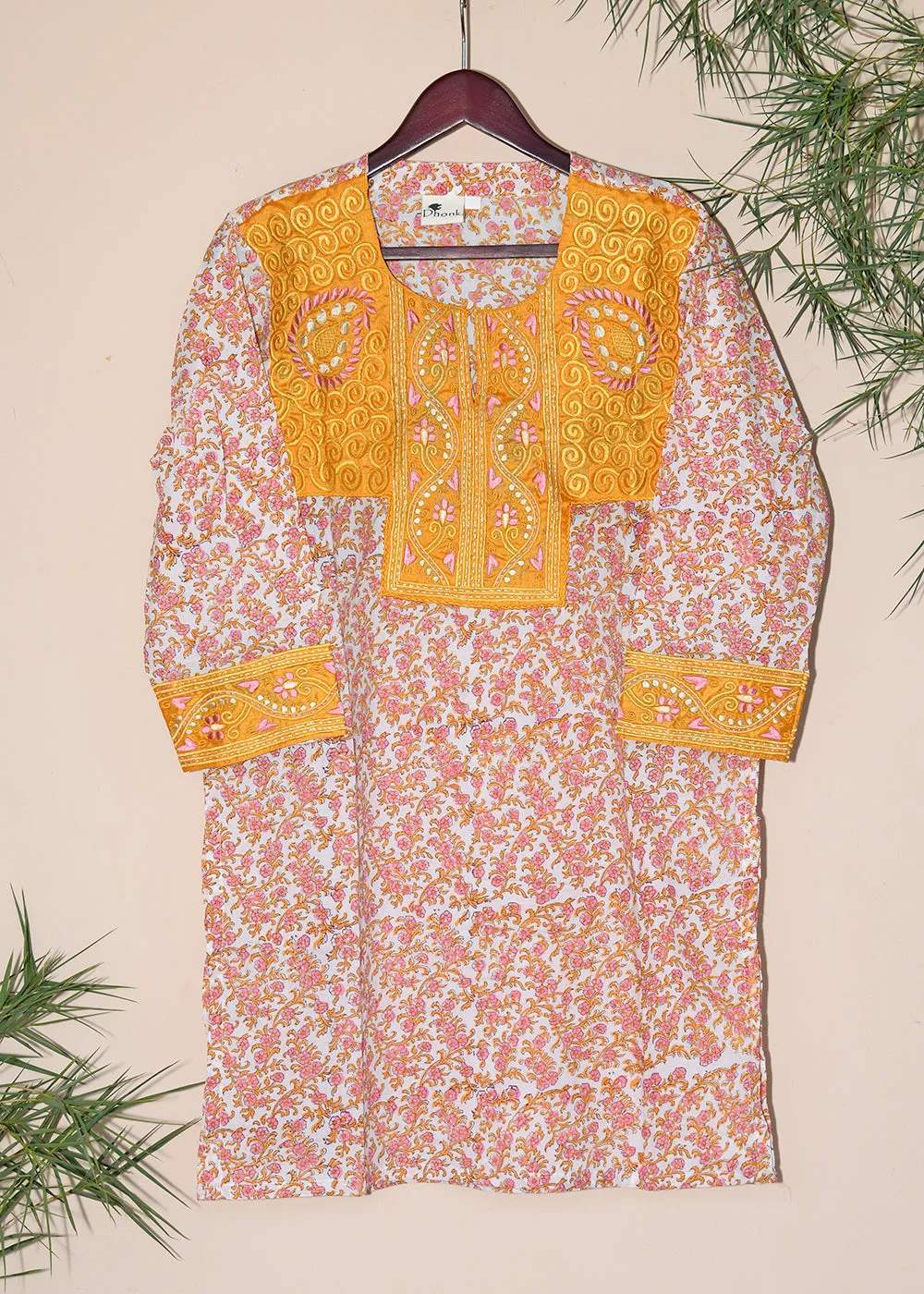 Ajanta Embroidered Hand Block Print Tunic