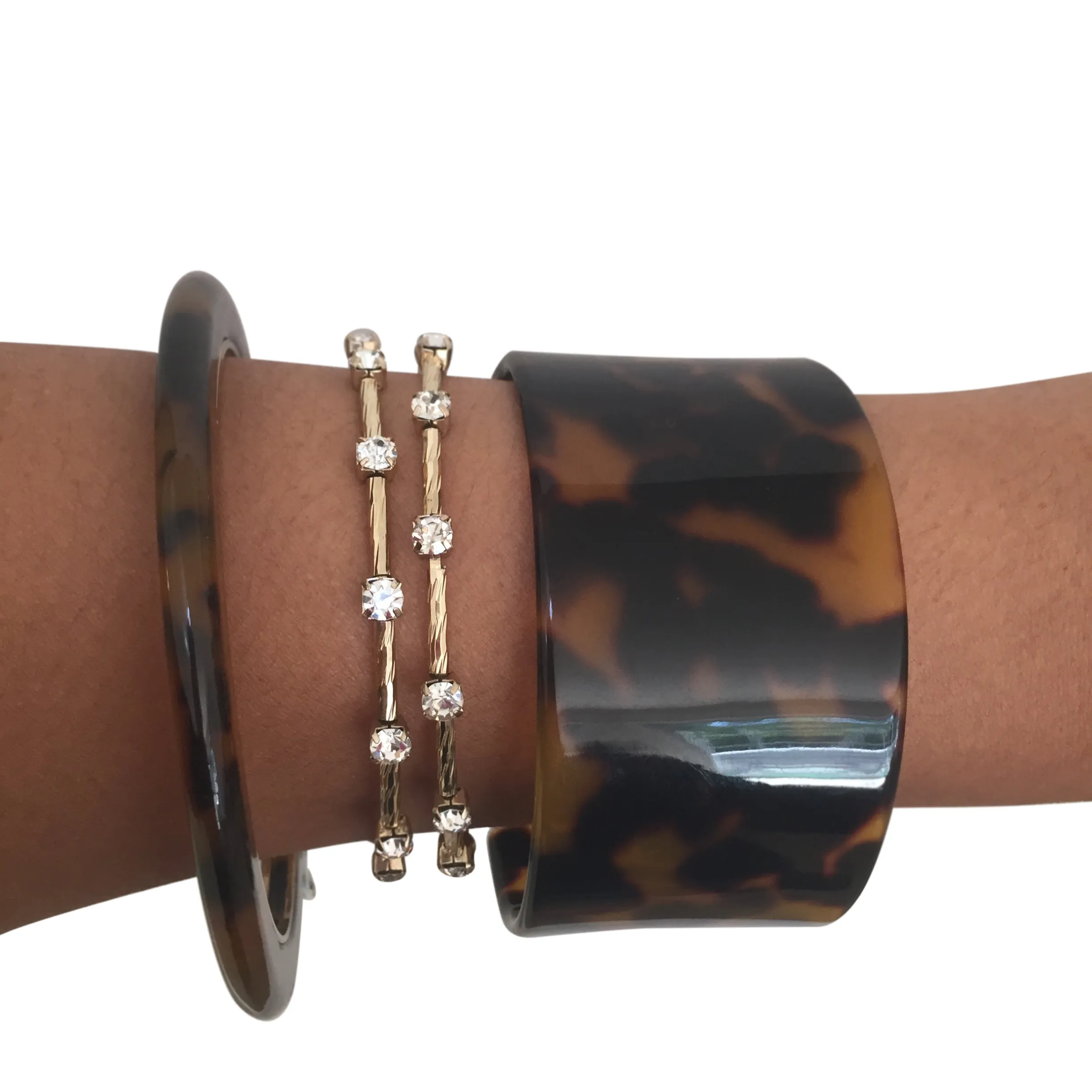 Alanna Tortoise Shell Bangle Bracelet