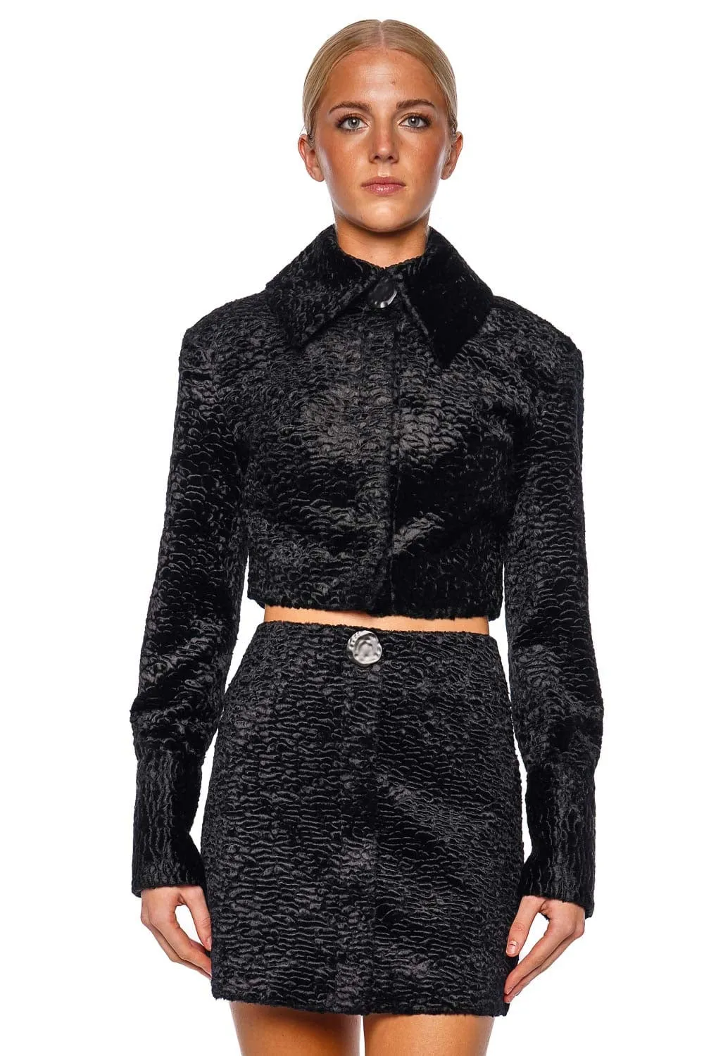 Aldo Embossed Jacquard Micro Jacket