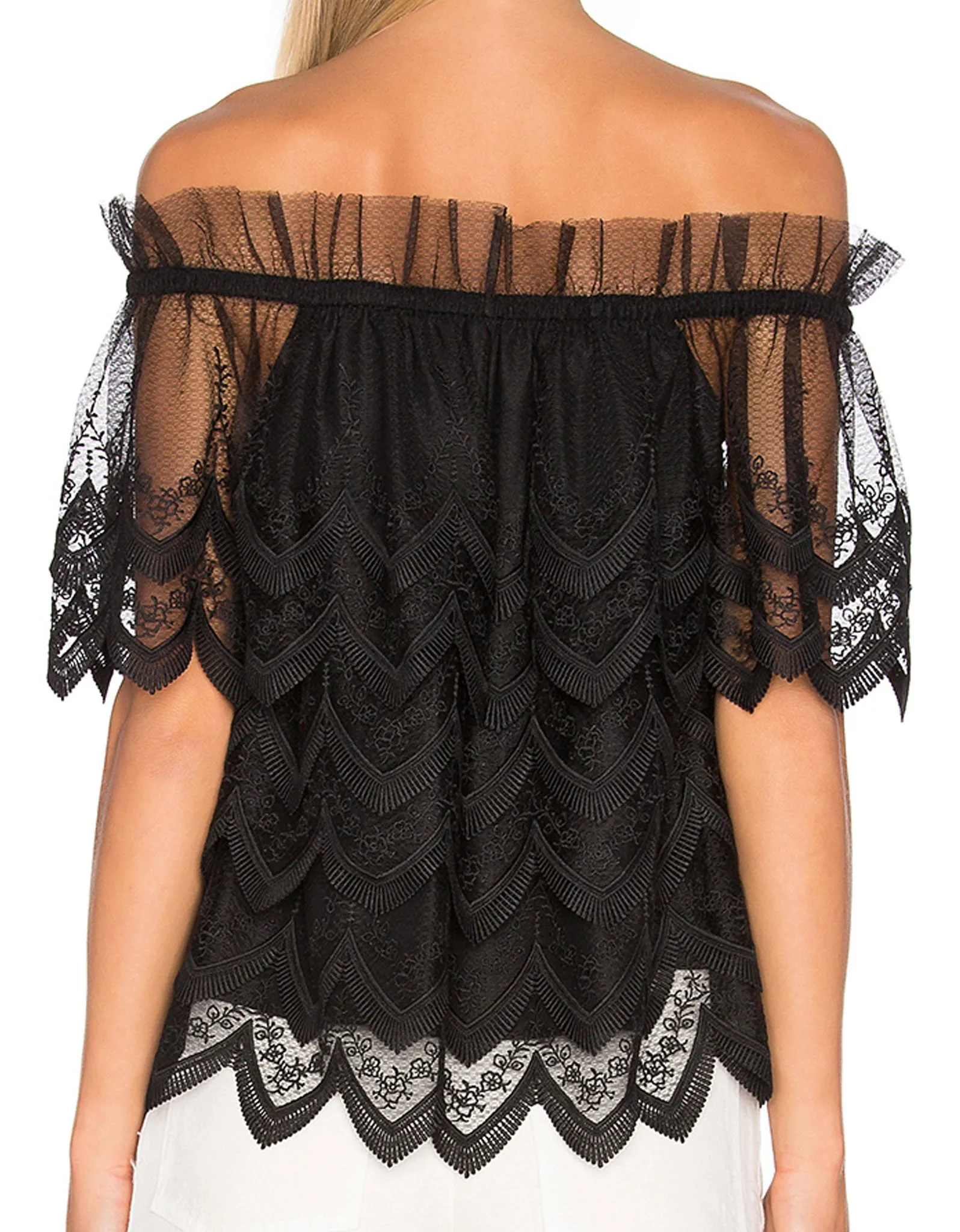 Alexis Abelli Lace Top in Black