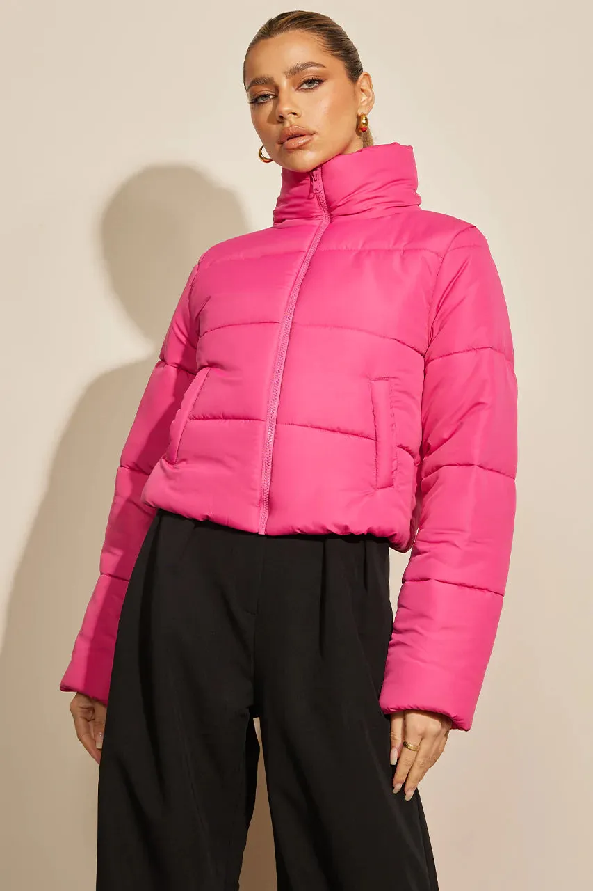 Amore Puffer Jacket in Pink