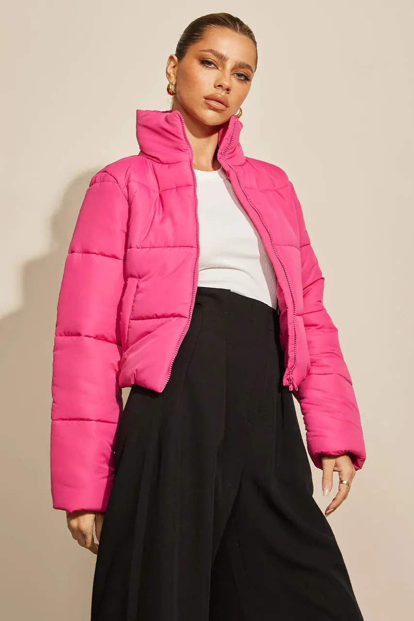 Amore Puffer Jacket in Pink