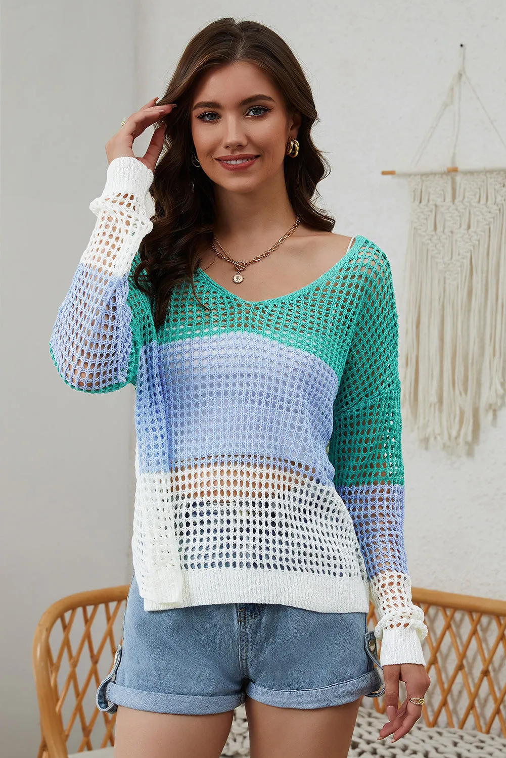 *APP EXCLUSIVE* Knit Vneck Dropped Shoulder Blouse