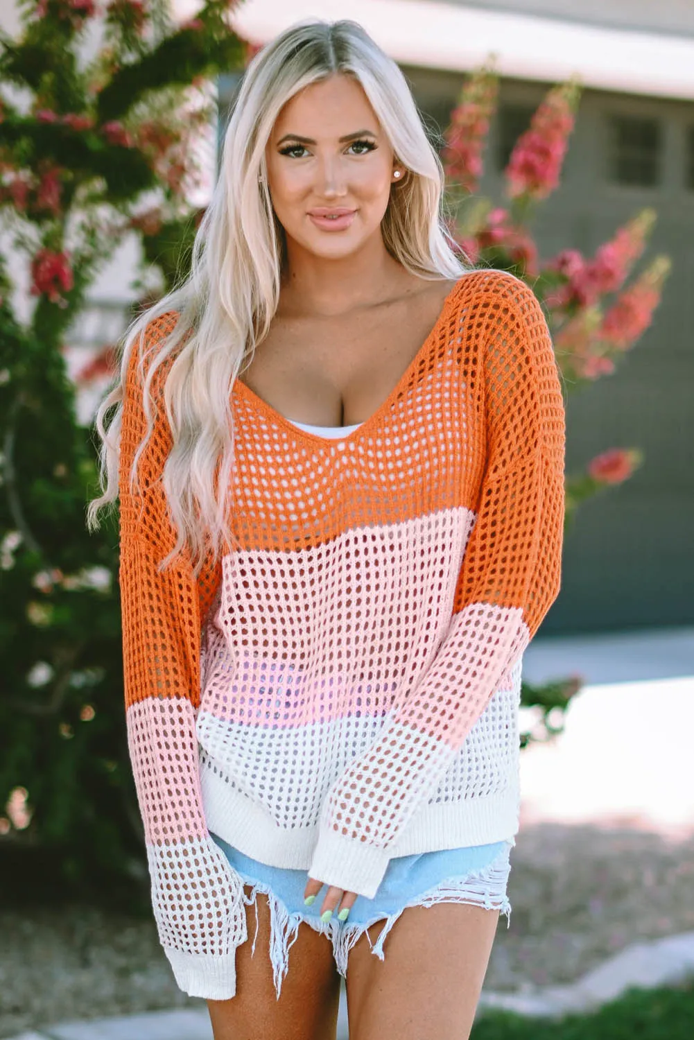 *APP EXCLUSIVE* Knit Vneck Dropped Shoulder Blouse