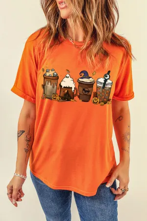 *APP EXCLUSIVE* Spooky Drinks Graphic Round Neck T-Shirt