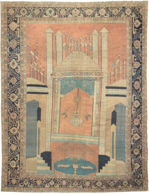 Architectural Hajji Jalili Tabriz Rug - 9’4 x 12'5