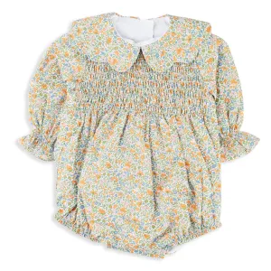 Baby Olivia Orange Floral Romper