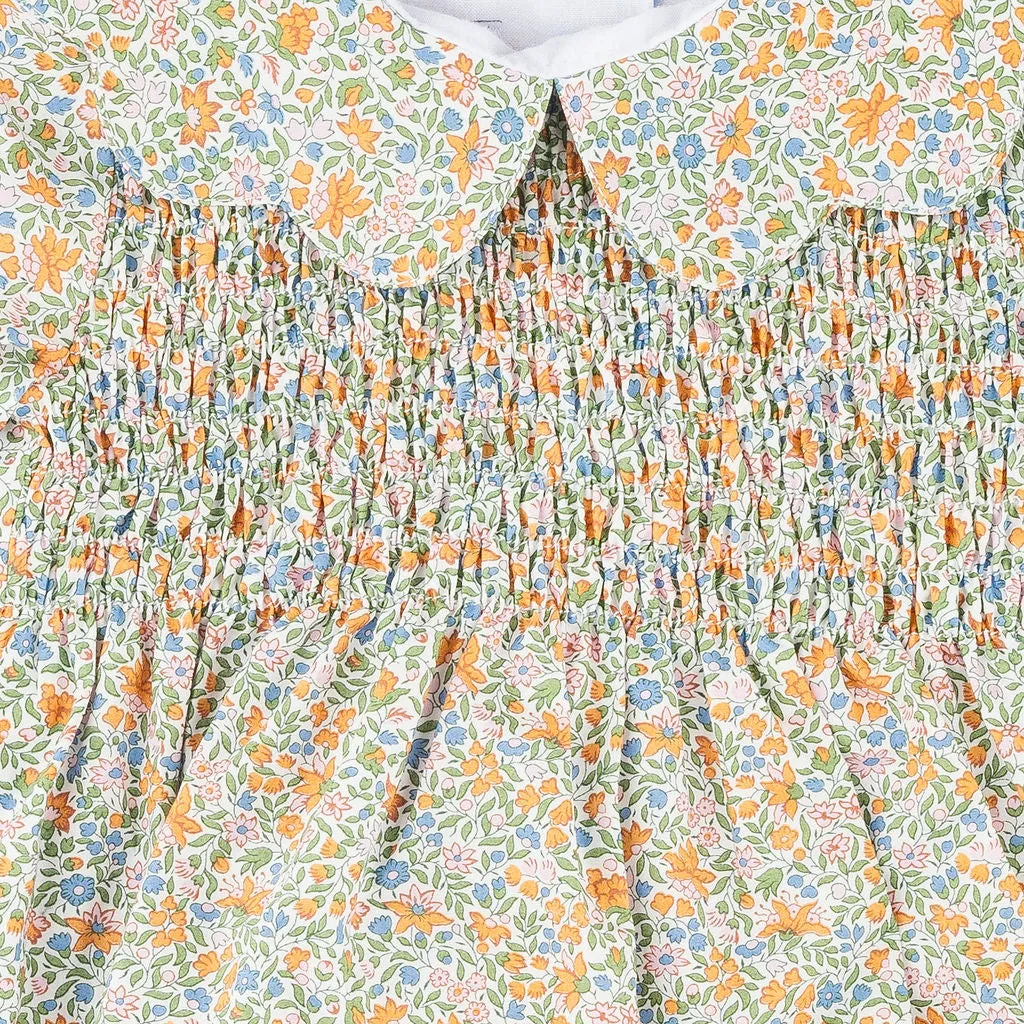 Baby Olivia Orange Floral Romper