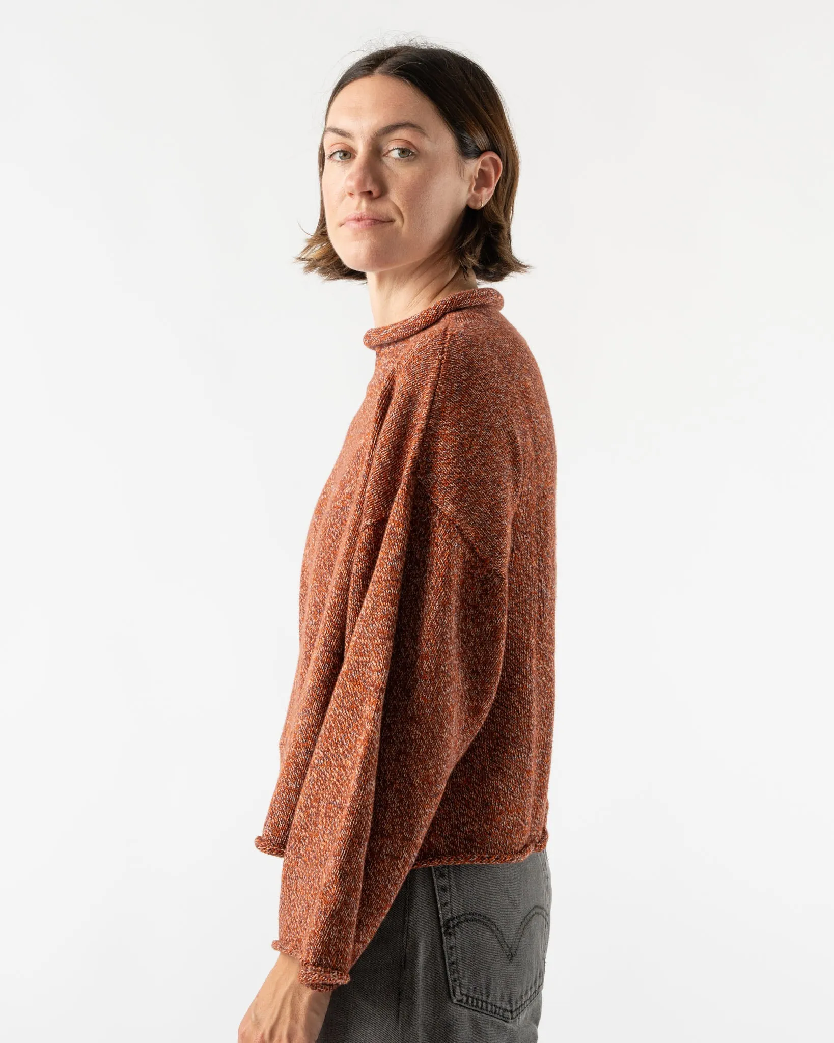 Baserange Seira Turtleneck in Rust Melange