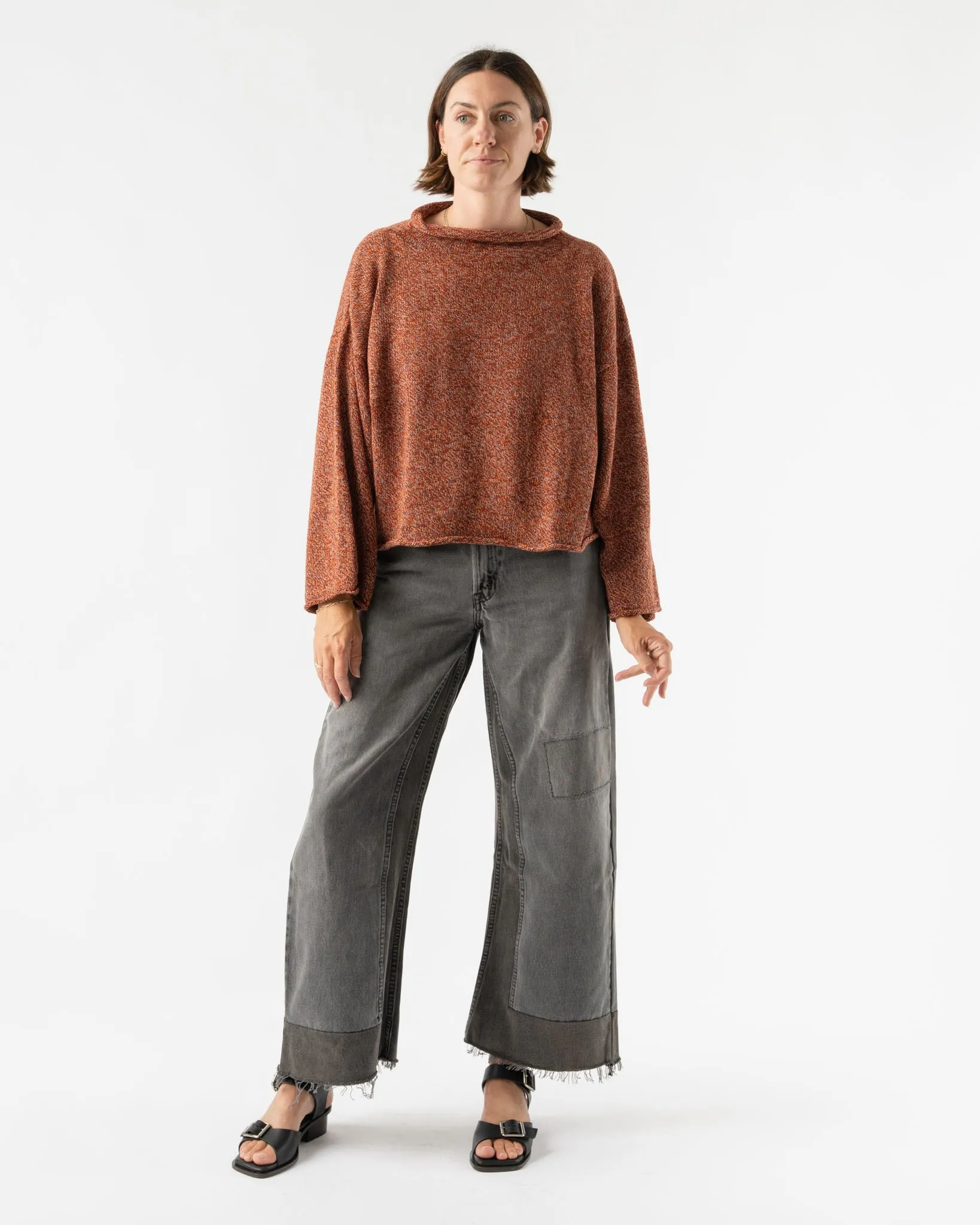 Baserange Seira Turtleneck in Rust Melange