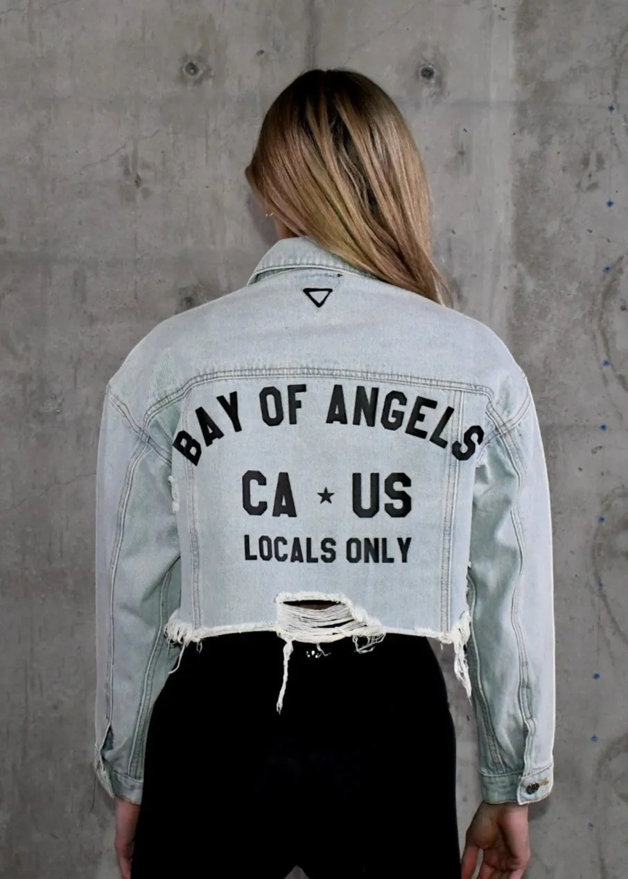 BAY OF ANGELS Crop Denim Jacket