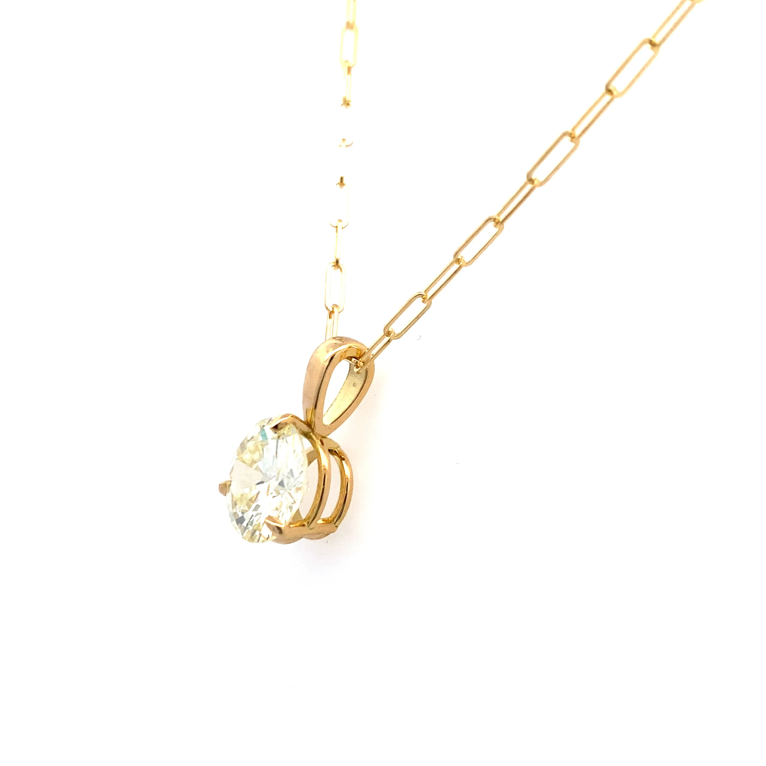 Beeghly & Co.  Yellow Gold Diamond Solitaire Pendant