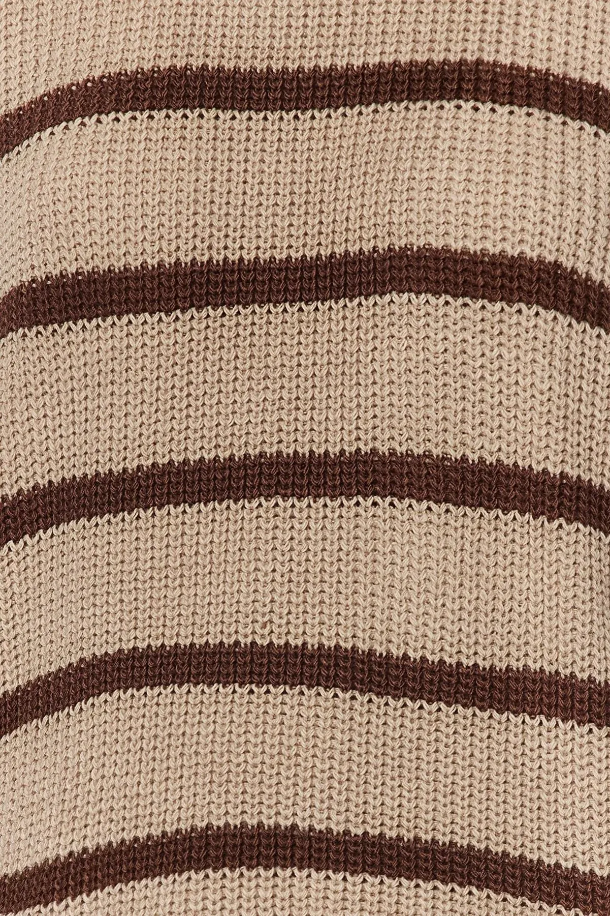 Beige striped sweater top