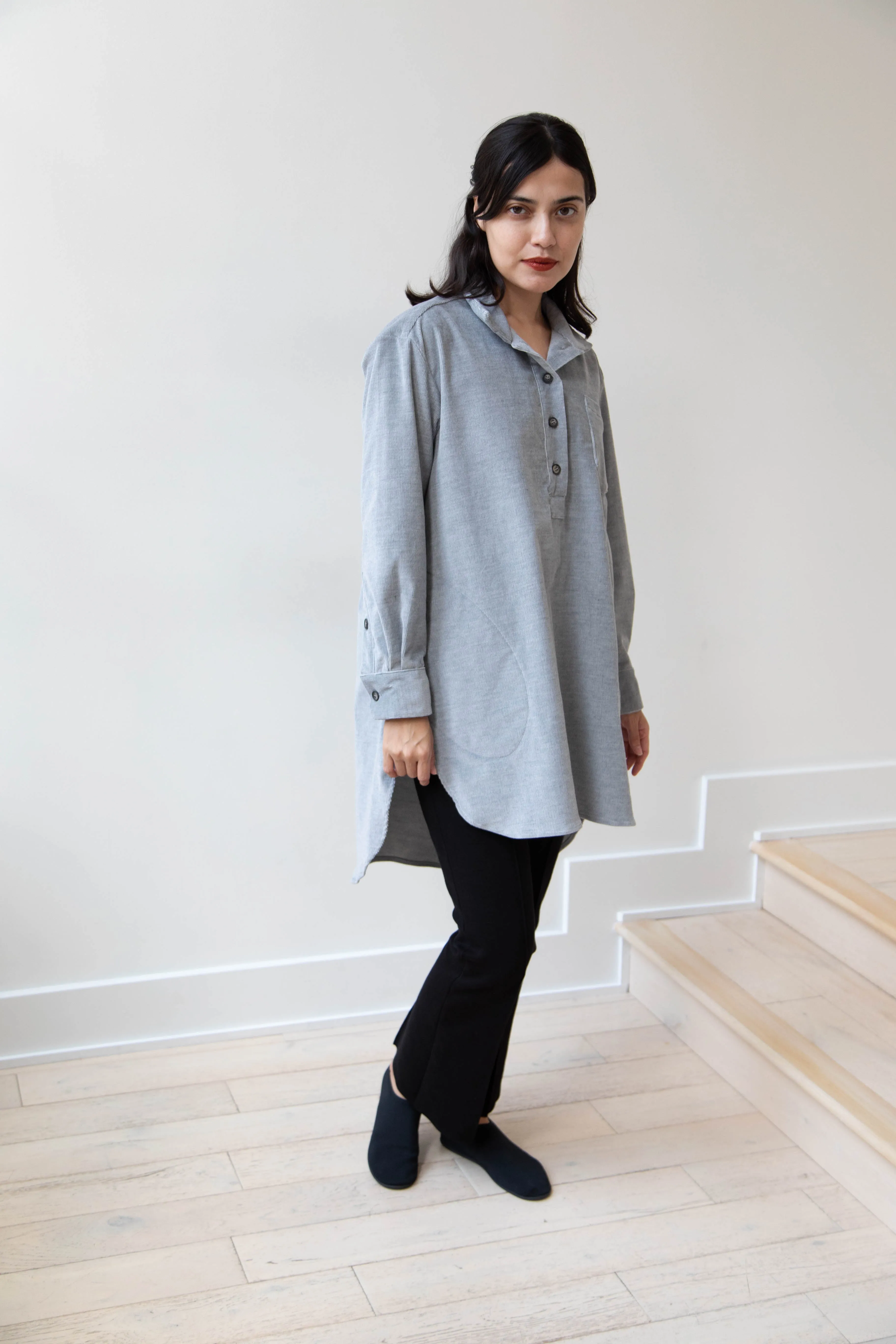 Bergfabel | Tania Shirt in Ice Velour Corduroy