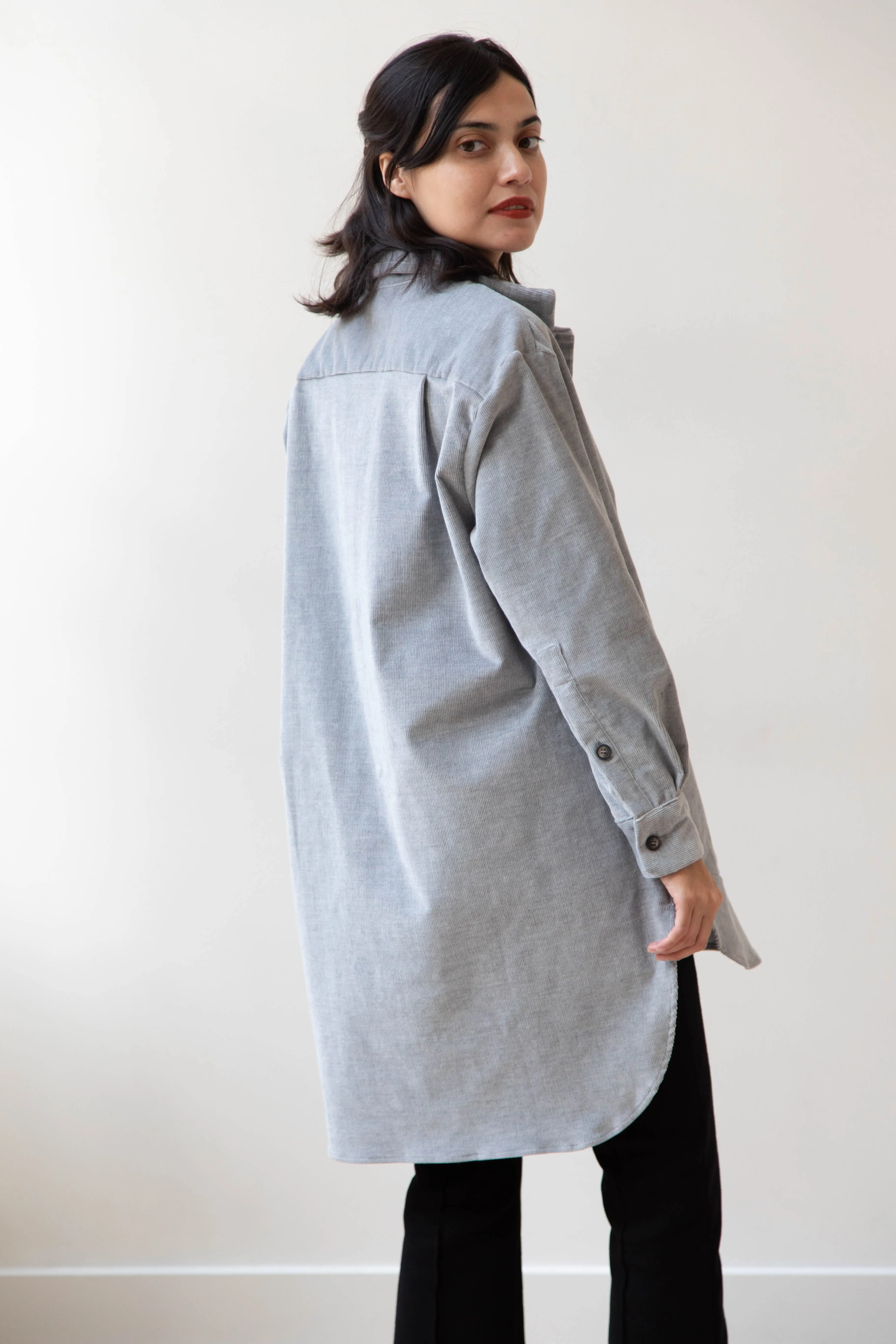 Bergfabel | Tania Shirt in Ice Velour Corduroy