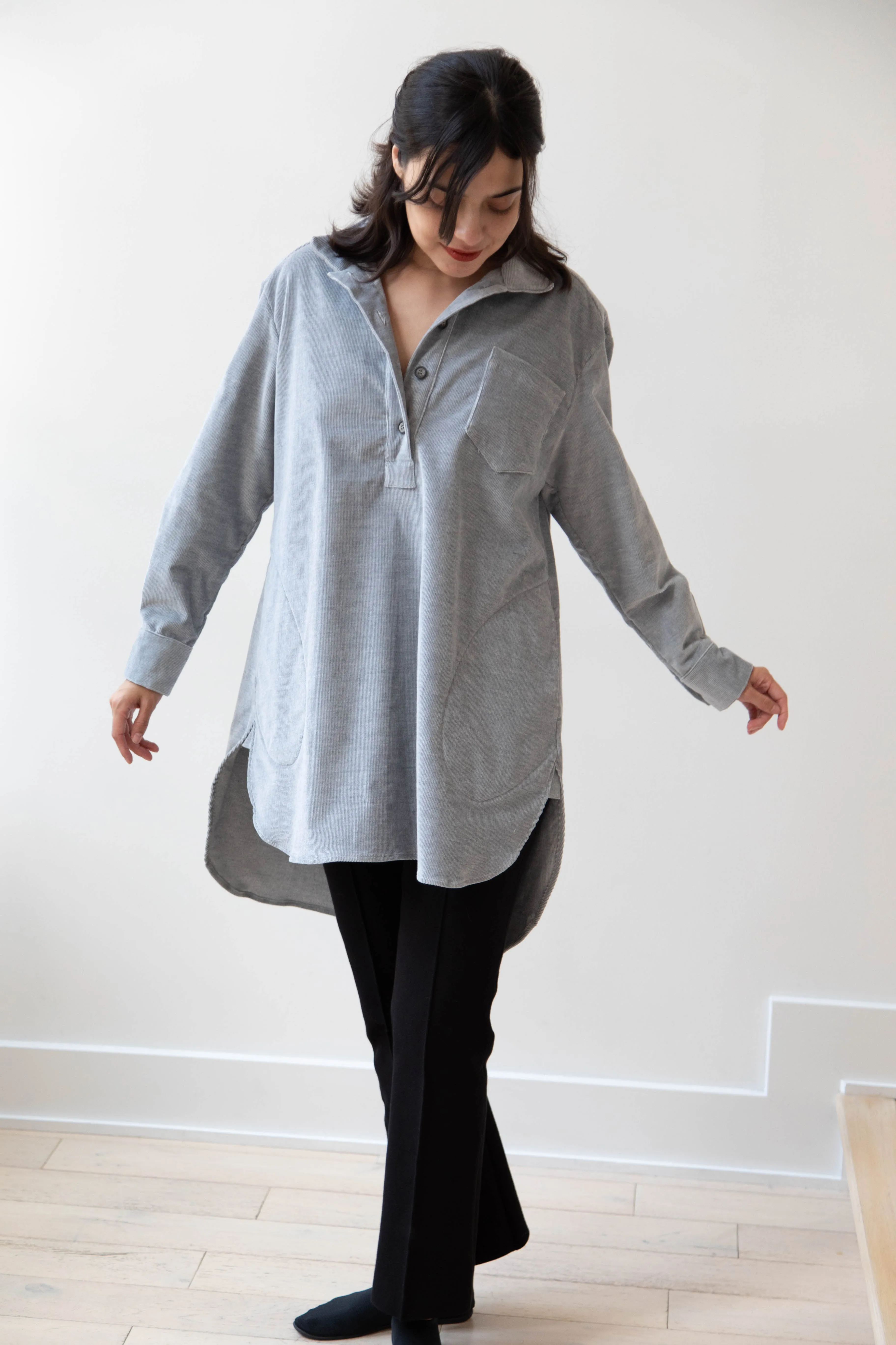 Bergfabel | Tania Shirt in Ice Velour Corduroy