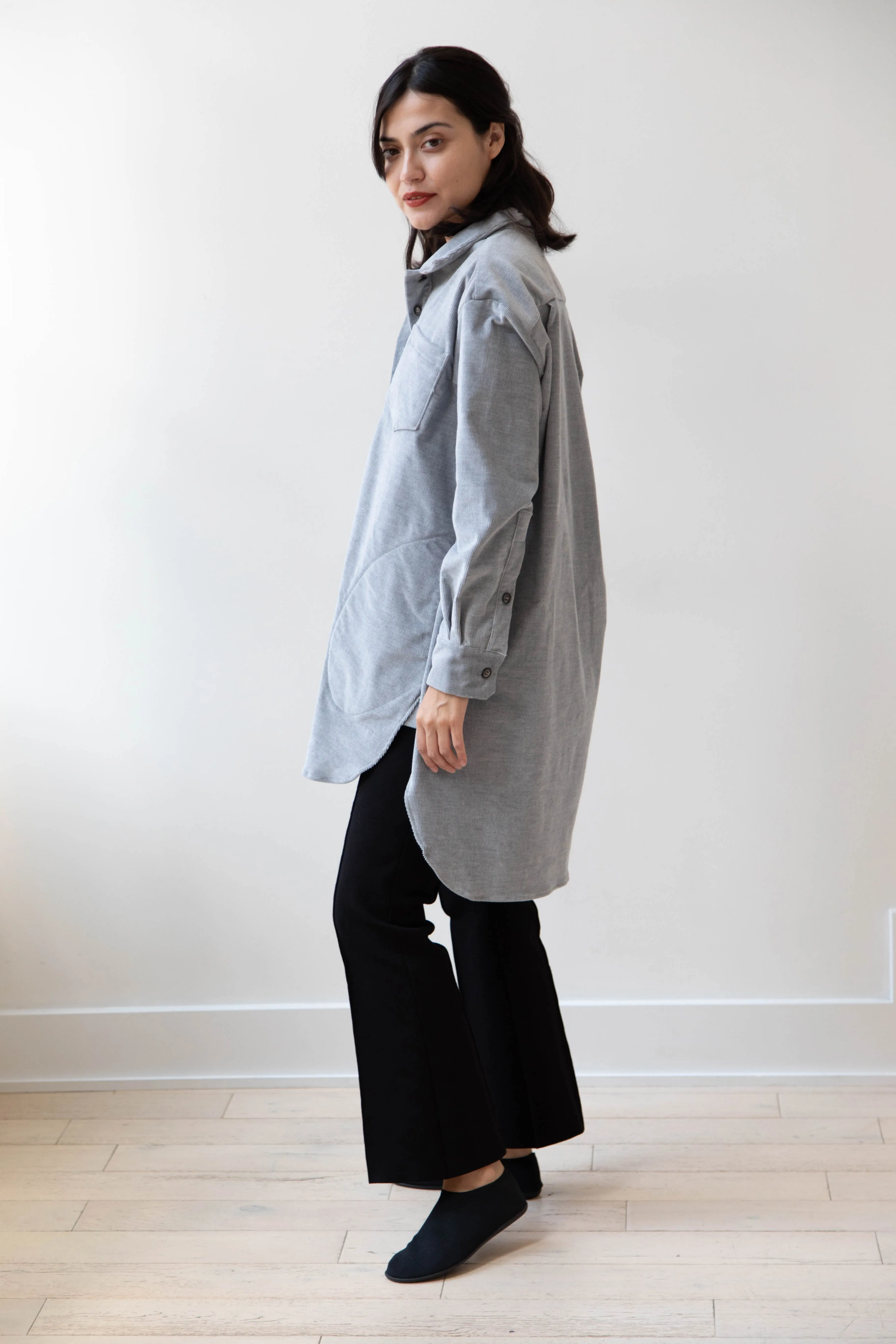 Bergfabel | Tania Shirt in Ice Velour Corduroy