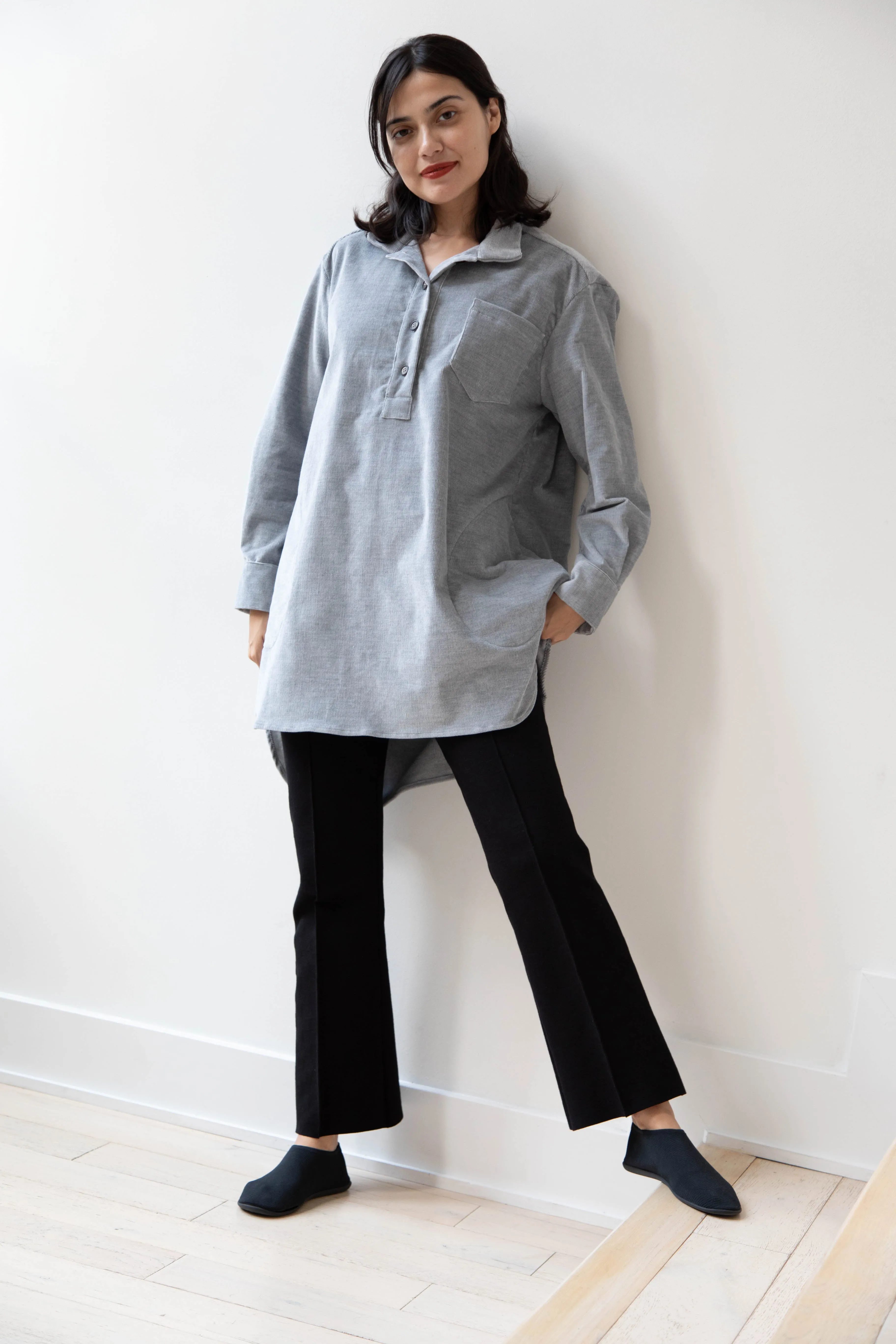 Bergfabel | Tania Shirt in Ice Velour Corduroy