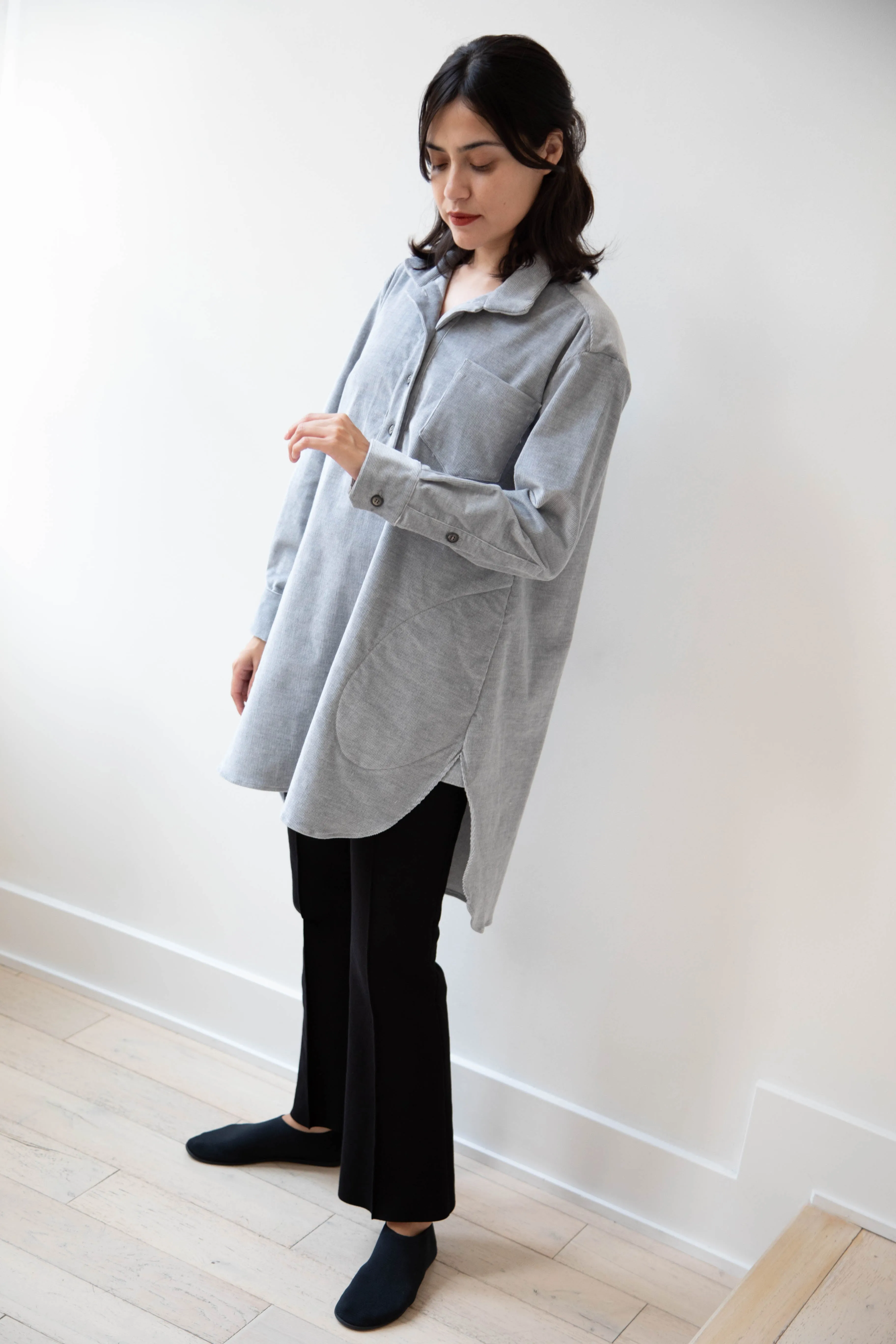 Bergfabel | Tania Shirt in Ice Velour Corduroy