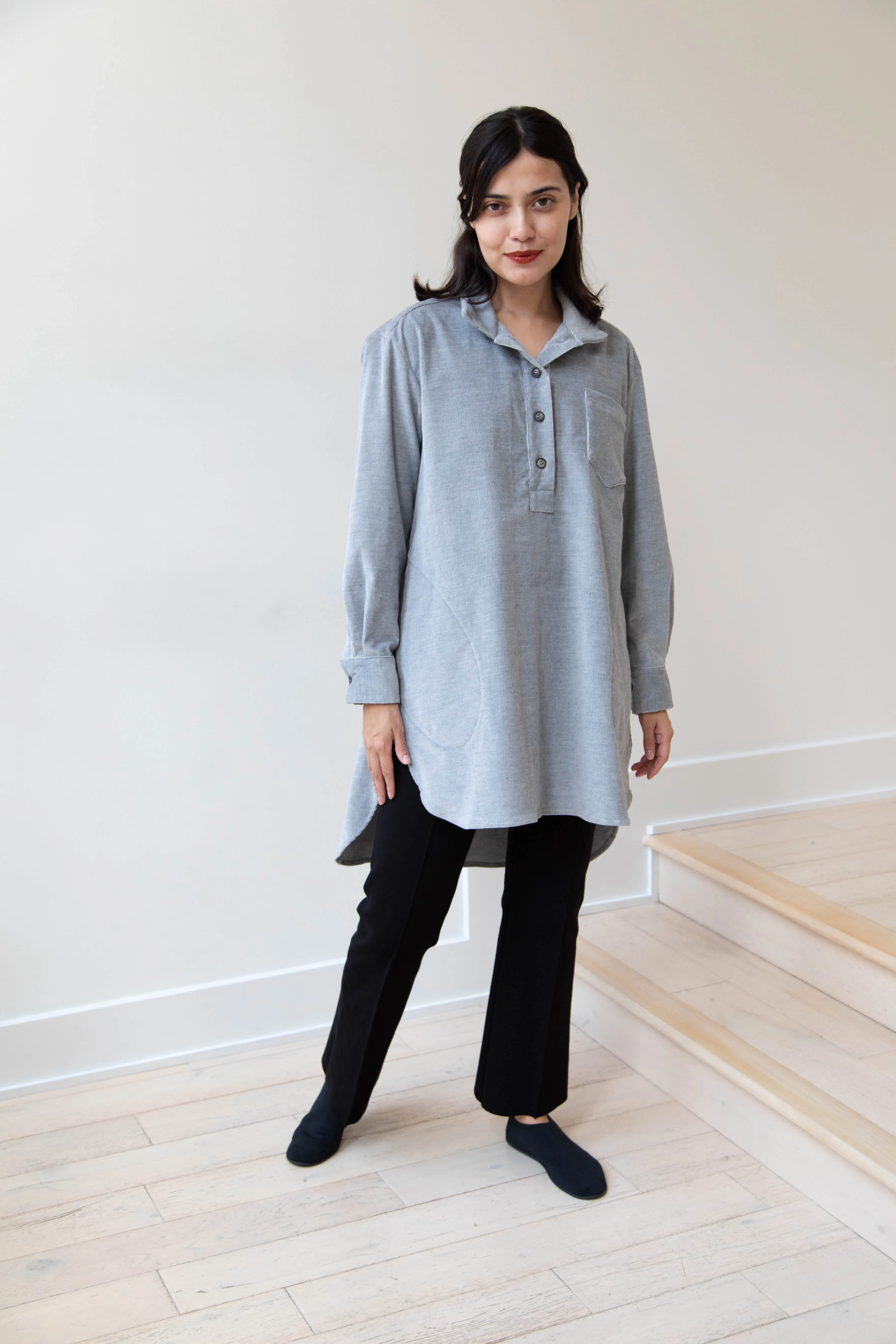 Bergfabel | Tania Shirt in Ice Velour Corduroy