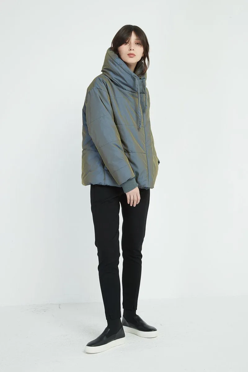 Big Collar Jacket- Blue/Green