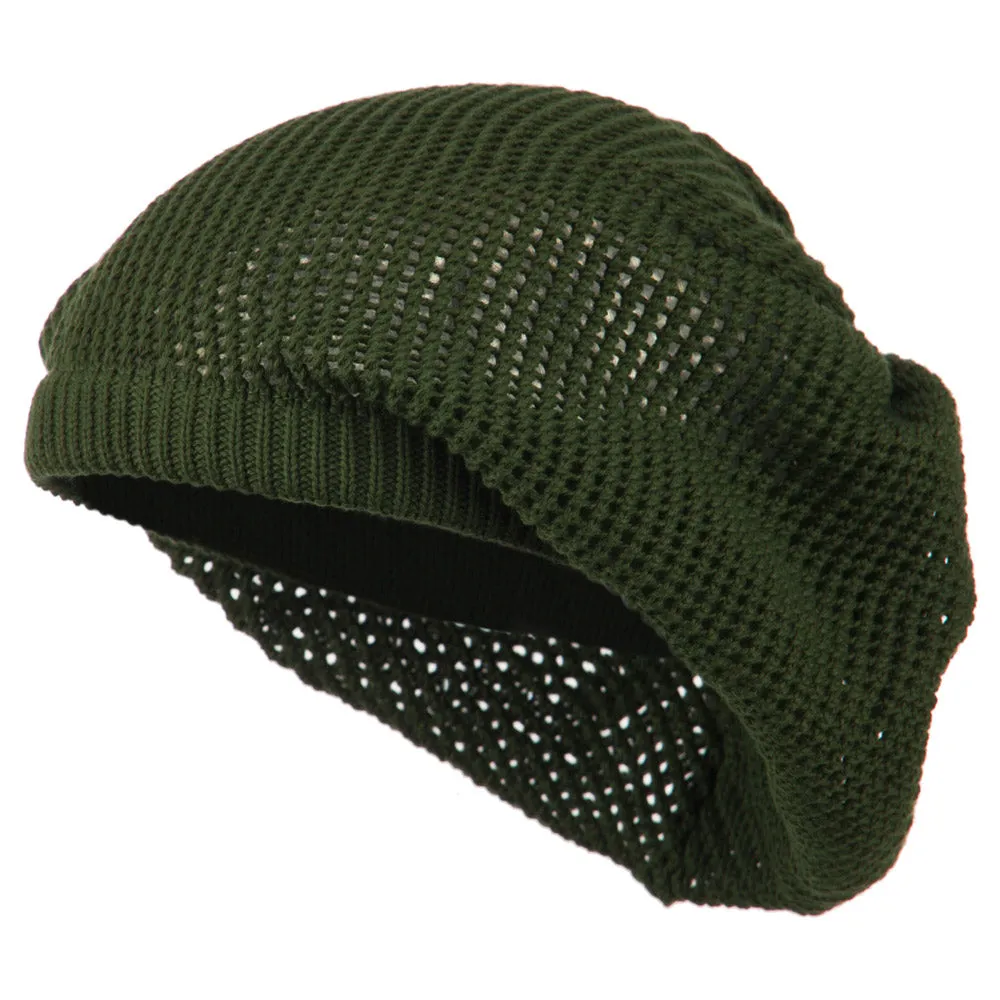 Big Size Mesh Deep Shell Beanie Hat