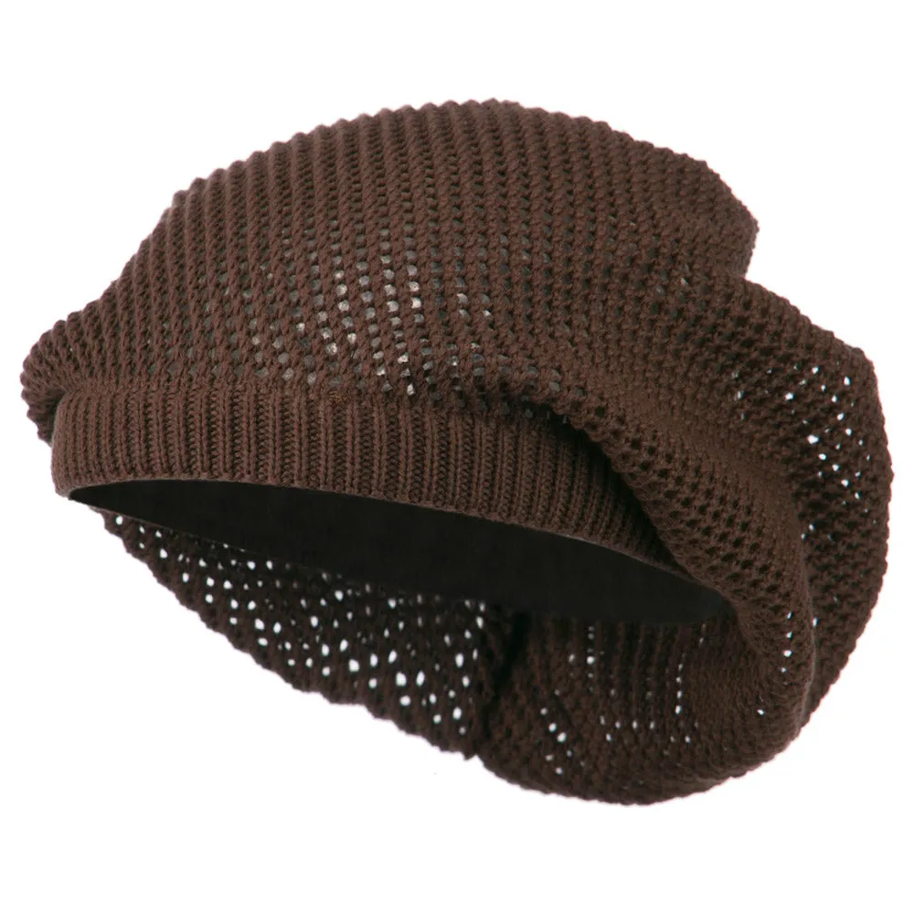 Big Size Mesh Deep Shell Beanie Hat