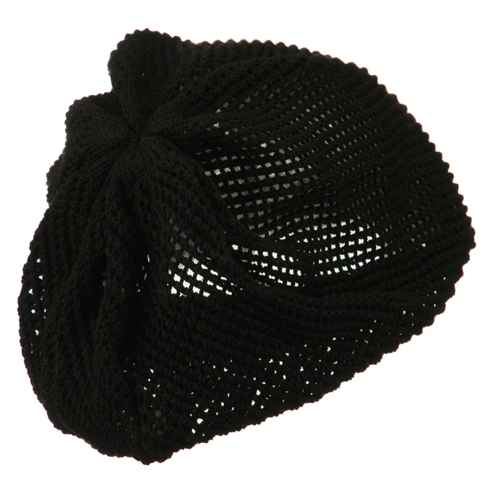 Big Size Mesh Deep Shell Beanie Hat