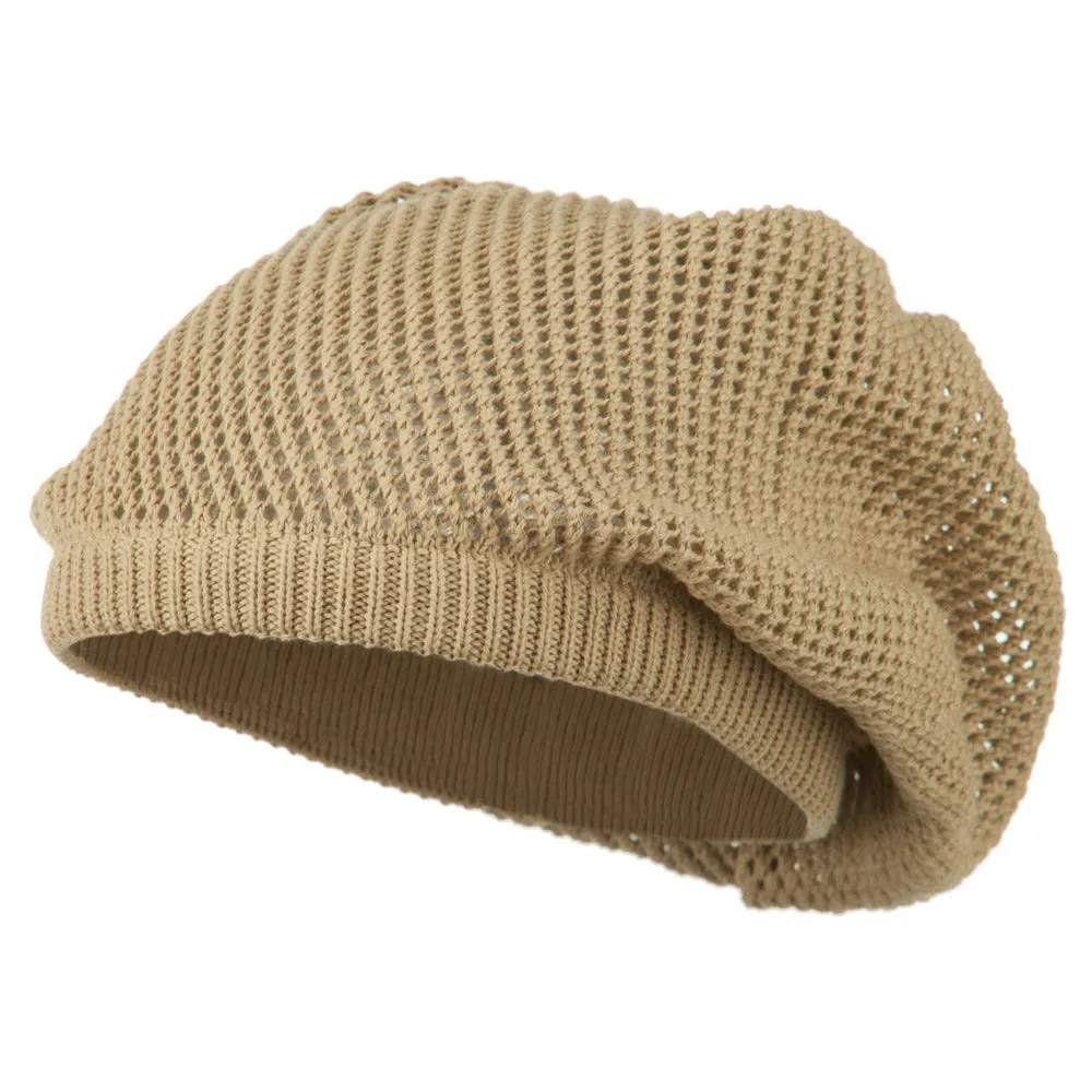 Big Size Mesh Deep Shell Beanie Hat