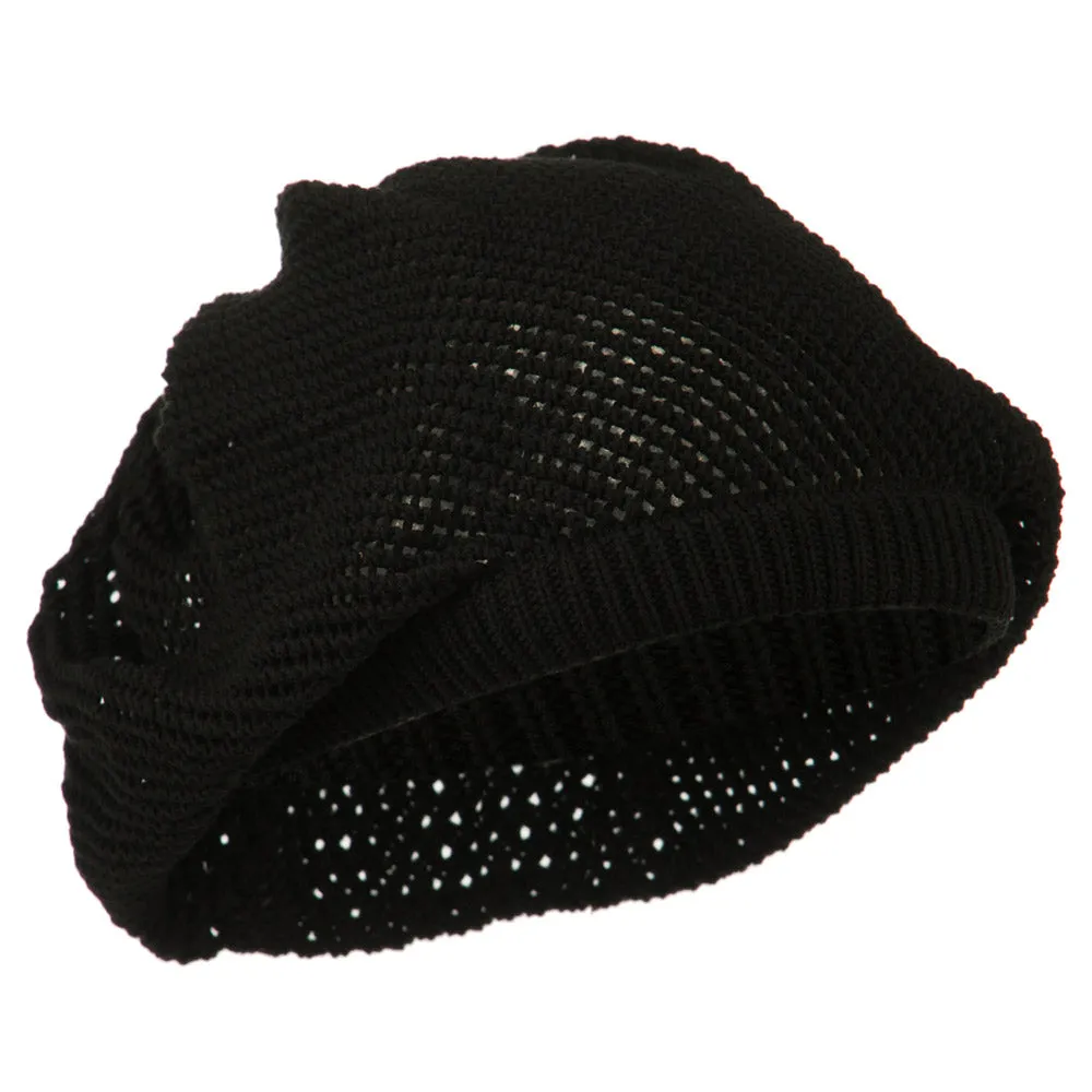 Big Size Mesh Deep Shell Beanie Hat