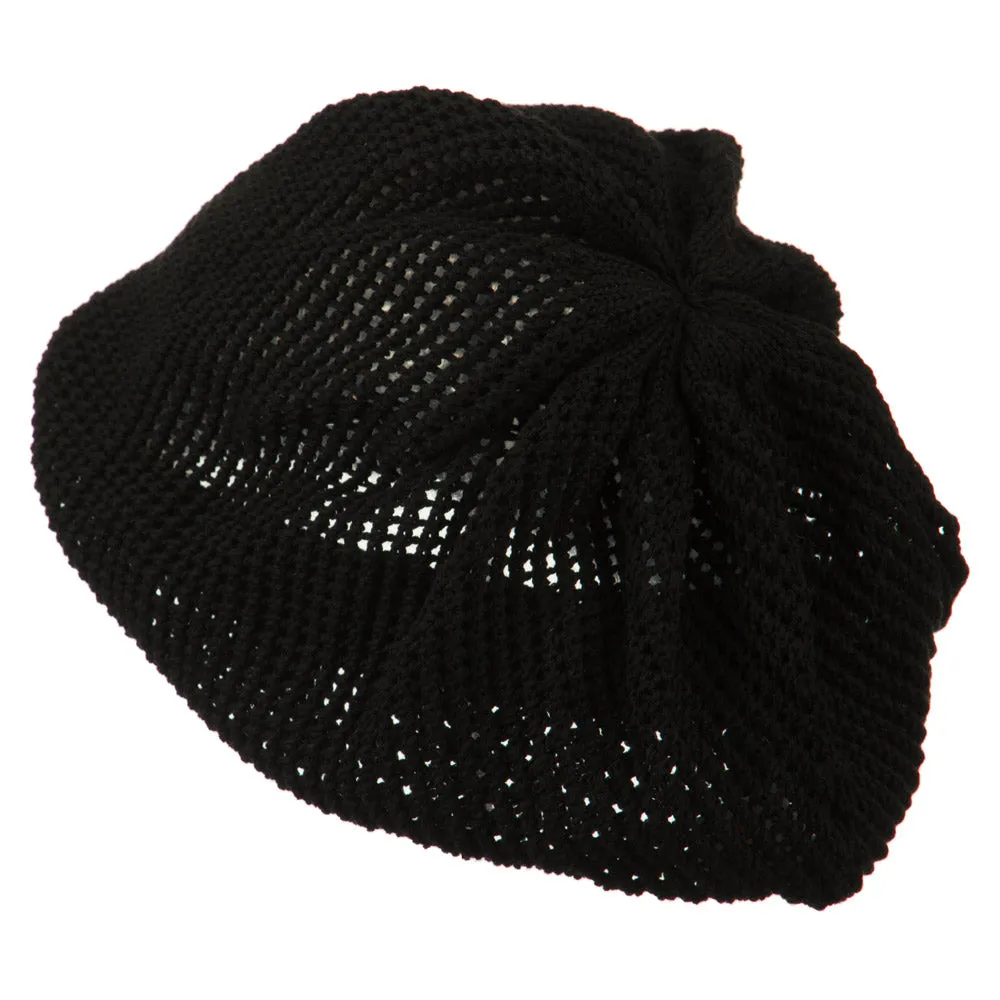 Big Size Mesh Deep Shell Beanie Hat