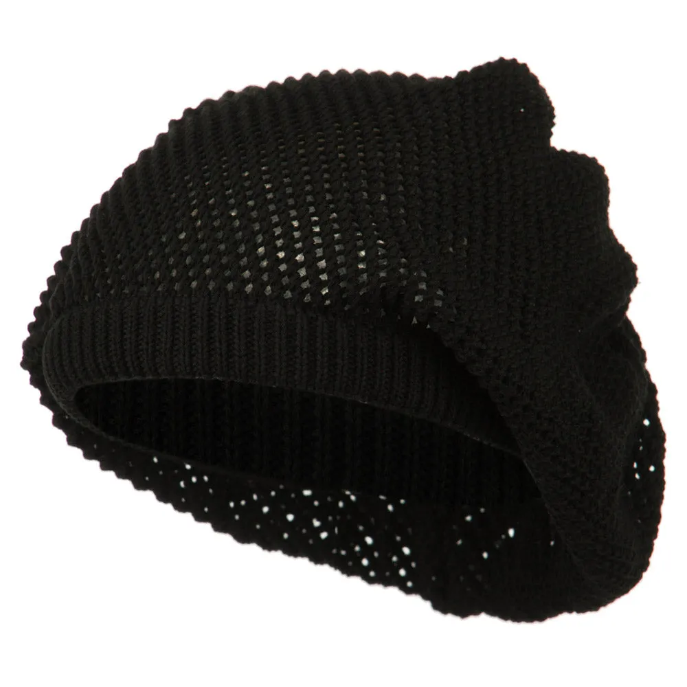 Big Size Mesh Deep Shell Beanie Hat