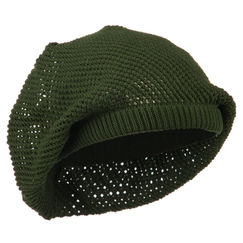 Big Size Mesh Deep Shell Beanie Hat