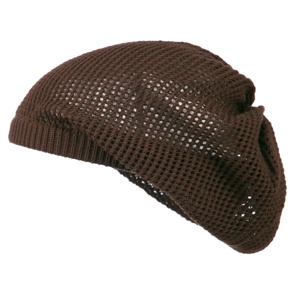 Big Size Mesh Deep Shell Beanie Hat