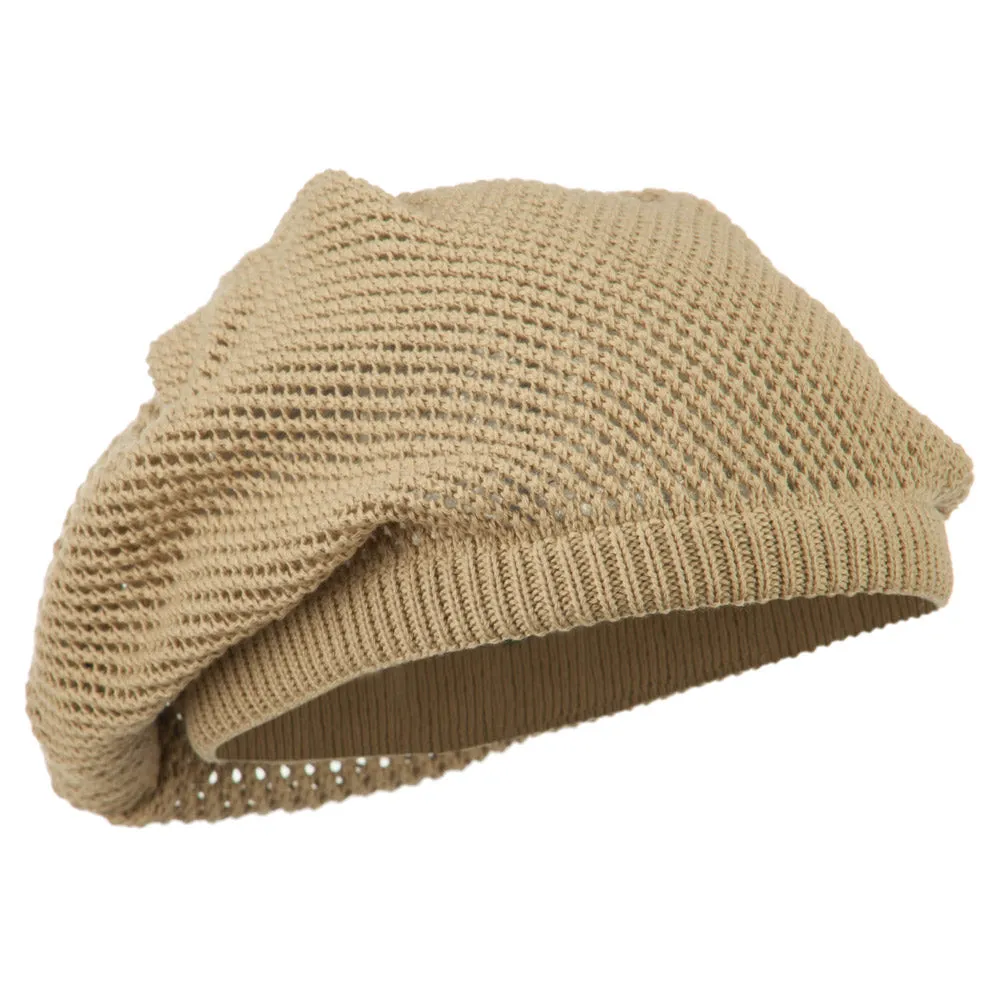 Big Size Mesh Deep Shell Beanie Hat