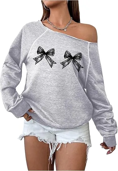 Black Fall Chic Off Shoulder Sweatshirt