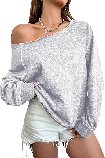 Black Fall Chic Off Shoulder Sweatshirt