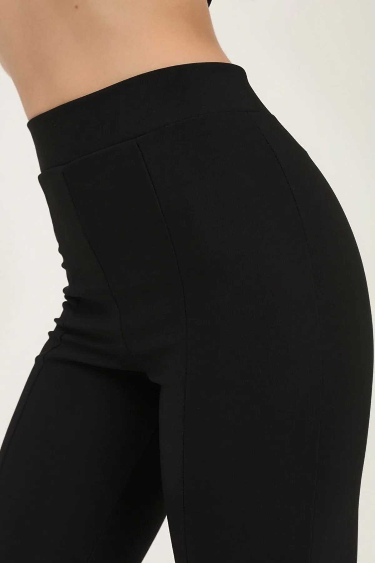 Black split trousers