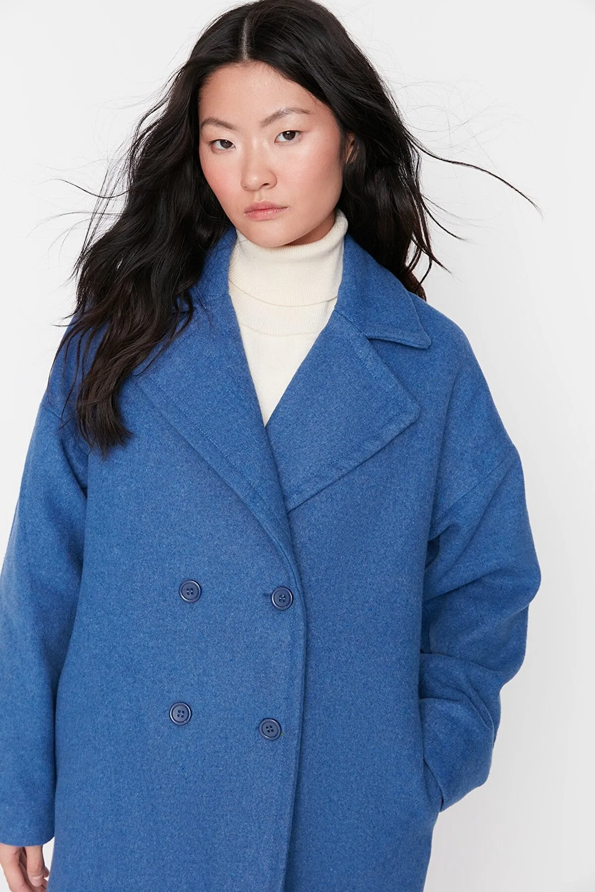 Blue oversized coat