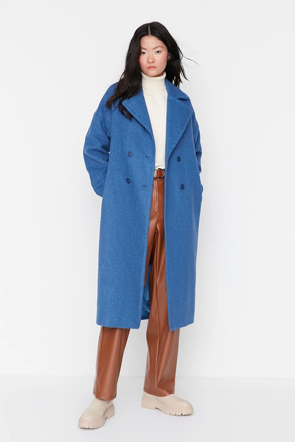 Blue oversized coat