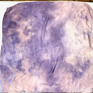 Botanically Dyed Square Silk Scarf in Purple Mist