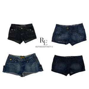 Branded Y2K Denim Shorts (SR-248)